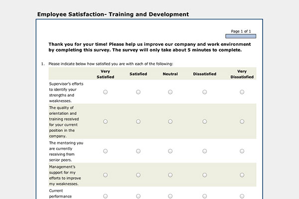 Employee Satisfaction Surveys